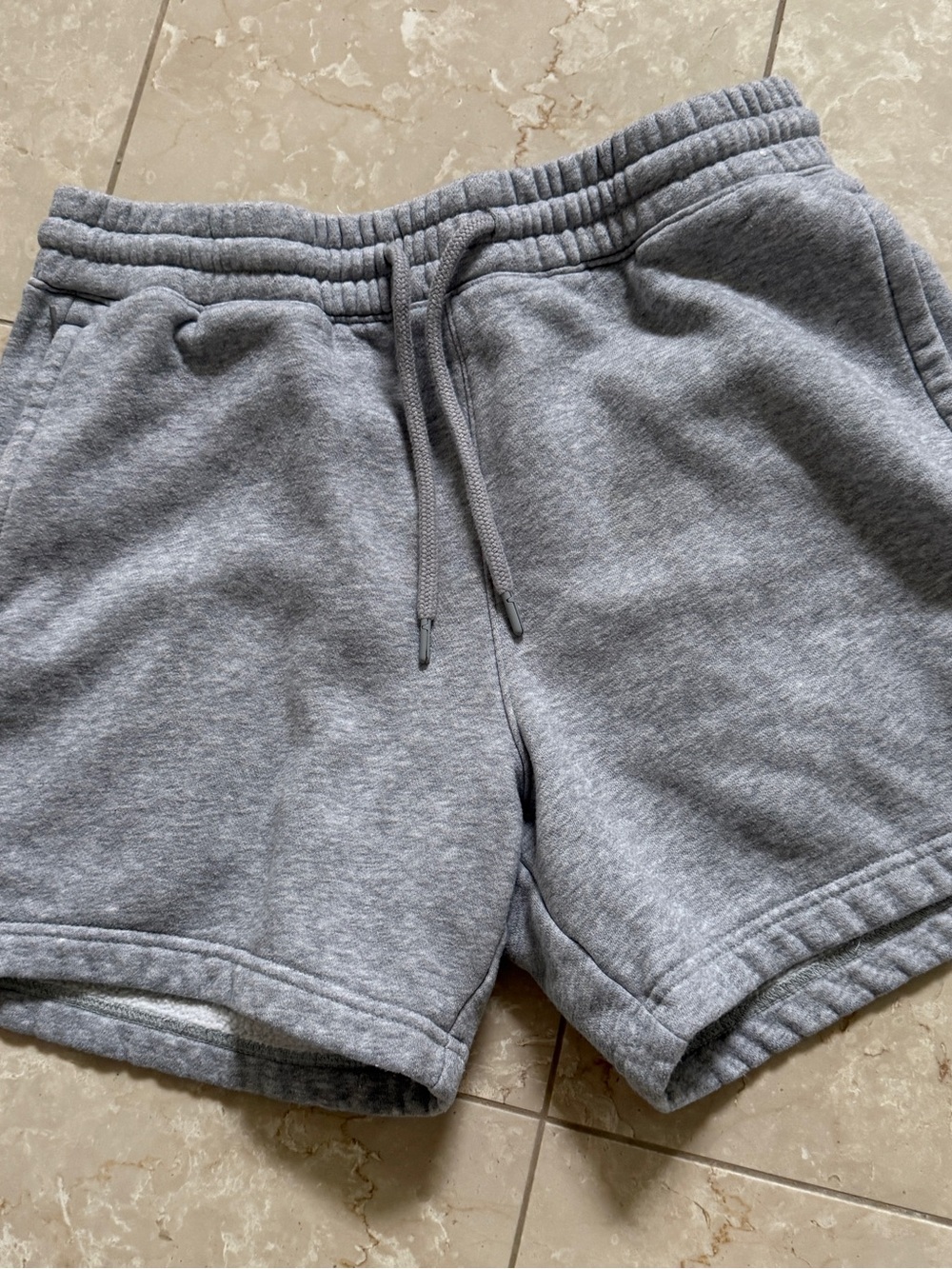 Hollister Gray Fleece Drawstring Shorts